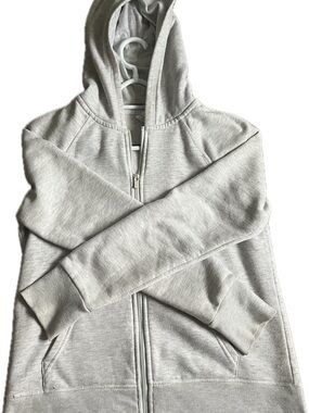 Lux Fleece Avery Jacket Light Gray Full-Zip Hoodie